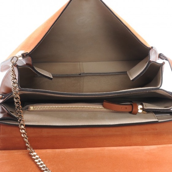 Chloe Python Suede Medium Faye Shoulder Bag - Picture 5 of 15